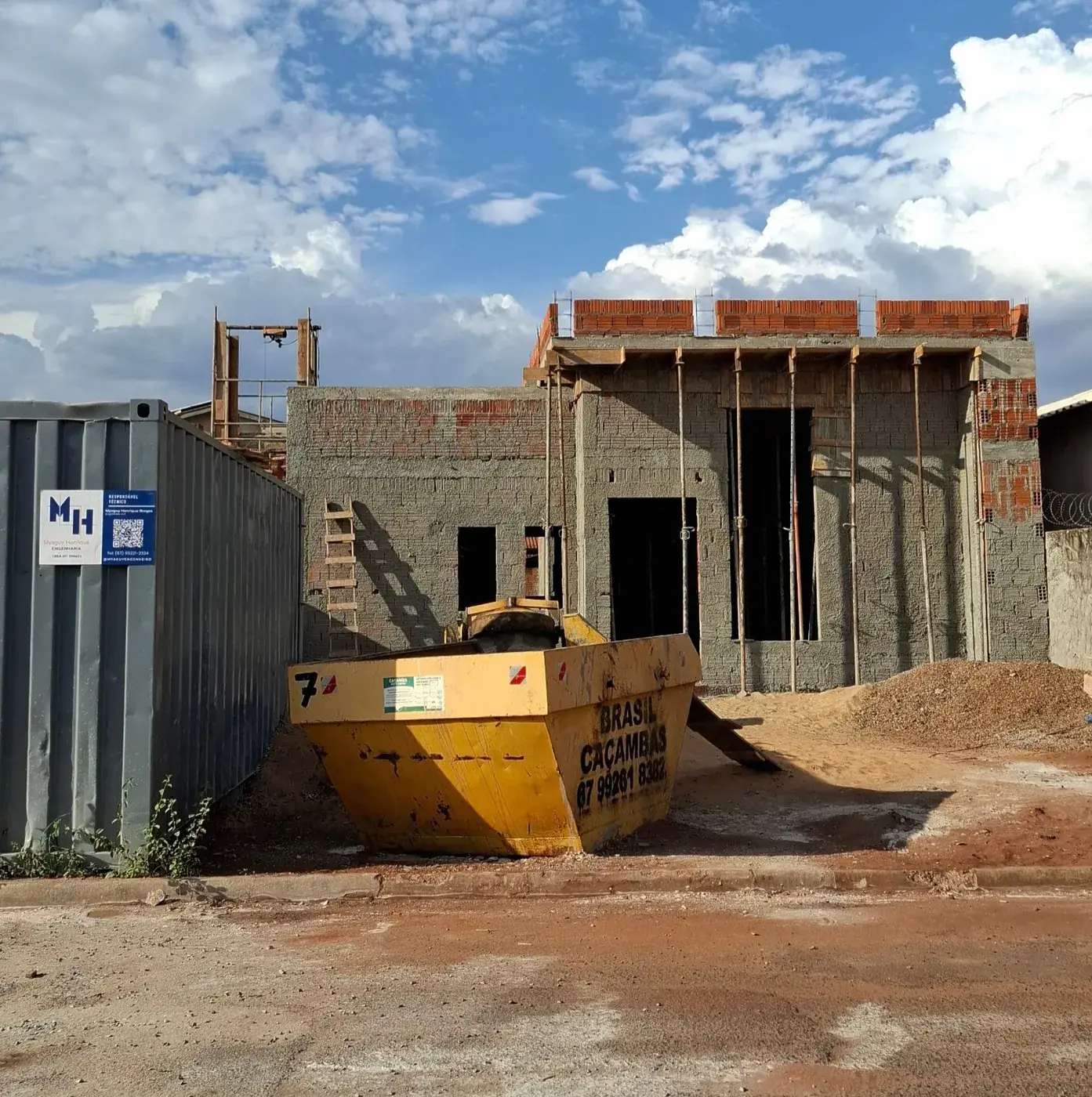 Foto real da obra do projeto residencial Nova Três Lagoas