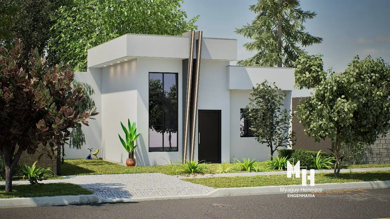Render diurno do projeto Residencial Multifamiliar G1